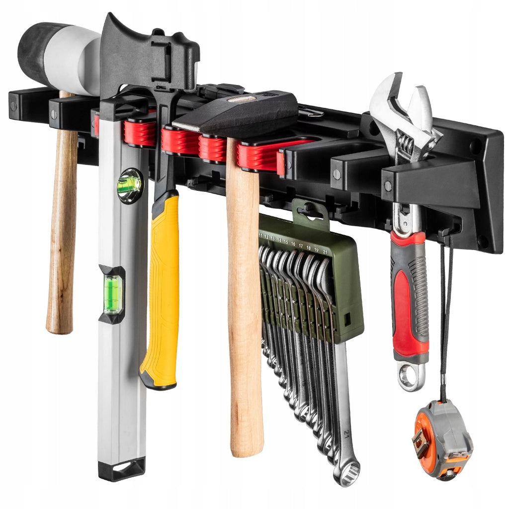 Portautensili da parete KADAX per scope e rastrelli, ideale per officine e garage, 60 cm.