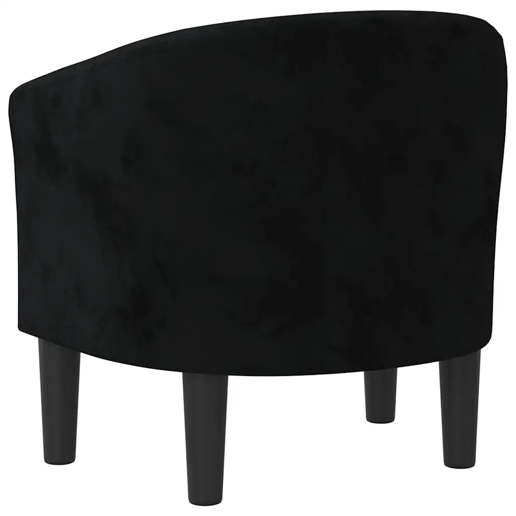 Divano Sedia-Poltrona Cabriolet Nera in Velluto 345069