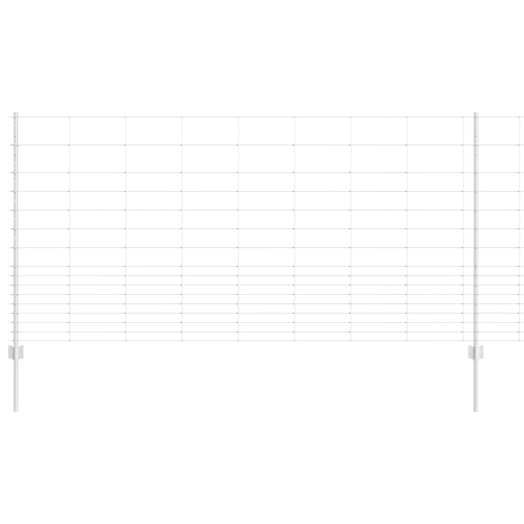 Pali per Recinzione 22 pz U-Channel 120 cm Acciaio Zincato