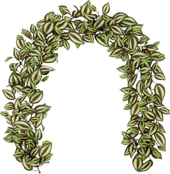 Set di 2 slanci di fiori artificiali 170 cm - tradescantia nanouk rampicanti - decorazione per piante per matrimonio e festa - decorazione per giardino e festival - decorazione per parete