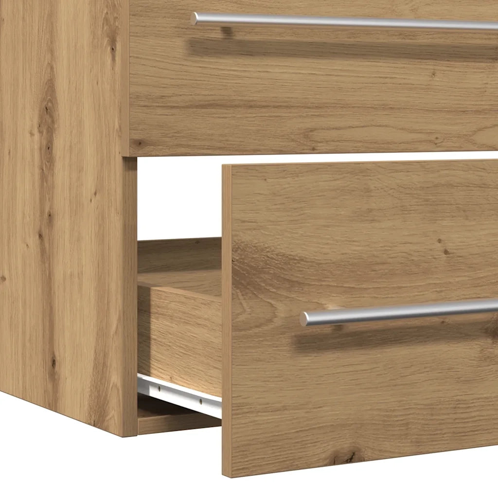 vidaXL Mobile Lavabo Bagno Artigianale 80x38,5x48 cm Legno Multistrato