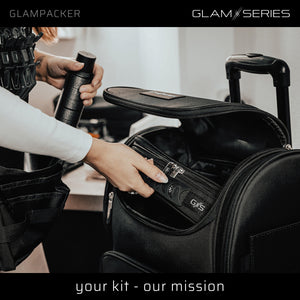 GlamSeries GlamPacker Zaino porta trucchi ergonomico ed espandibile, borsa per il trucco con scomparto con protezione termica, ideale per truccatori e parrucchieri