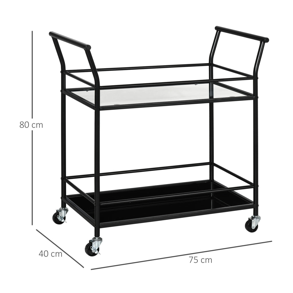 Carrello da cucina ¨C zephmum ¨C Nero, Metallo, 75x40x80 cm