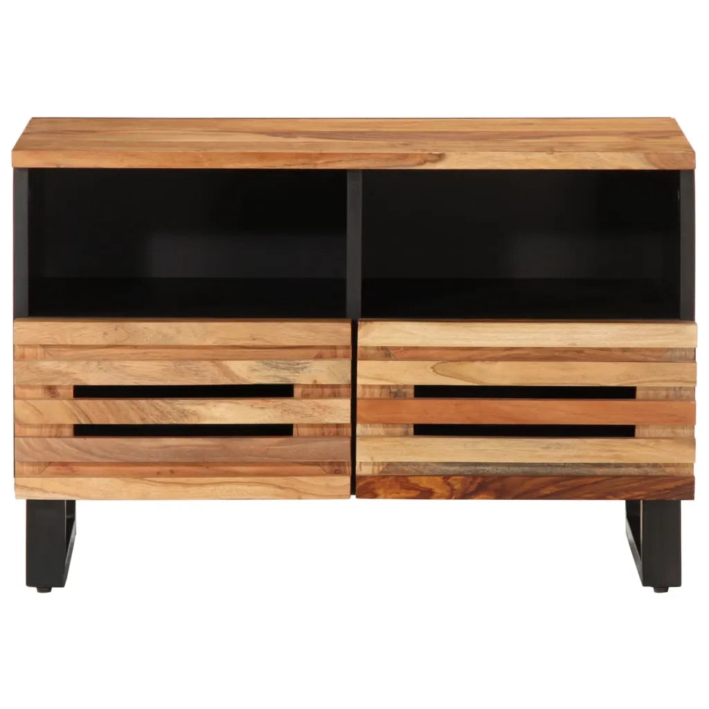 vidaXL Mobile Porta TV 70x34x46 cm in Legno Massello di Acacia