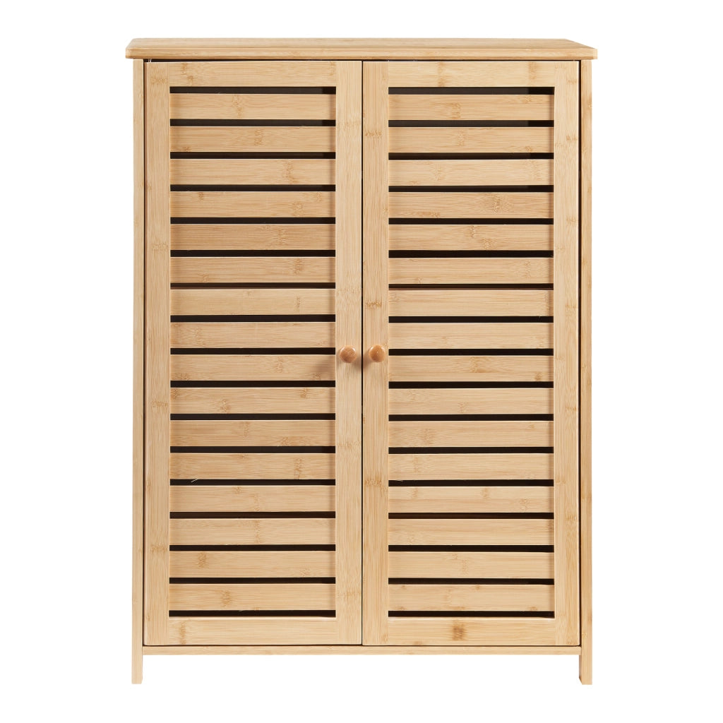 Armadietto Scarpiera Klamp 87,5 x 66 x 33 cm Bambù Naturale [en.casa]