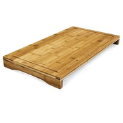 Tagliere in bambù protegge piatto con bordi rialzati e canali per il succo 52 cm 4313026