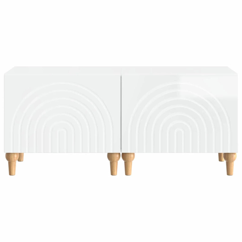 Mobile TV Bianco Lucido Legno ingegnerizzato 896239
