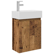 Mobile Bagno | Armadio da bagno con rubinetto Legno antico 45,5 x 22,5 x 84 cm