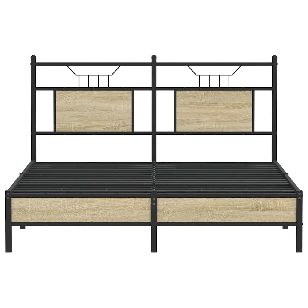 Giroletto senza Materasso-Struttura Letto Rovere Sonoma 150x200cm in Truciolato 287666