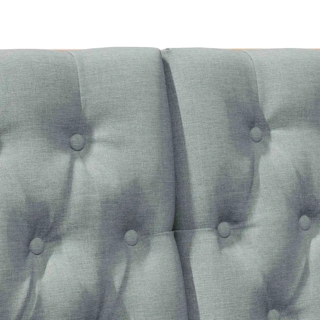 Testiera imbottita Grigio chiaro 120 cm Pino massello