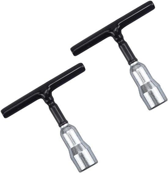 Set di 2 manubrii per viti a molla a mano - Strumenti per installazione manuale per viti a molla - Adatto per bulloni a C e Q - Kit di strumenti per chiavi a mano
