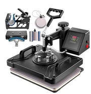 Stampante Sublimazione 8 in 1 - 15x15 Polliche - Multifunzione per Moka/Latte Moka/Cappello/Placca/Bottiglia