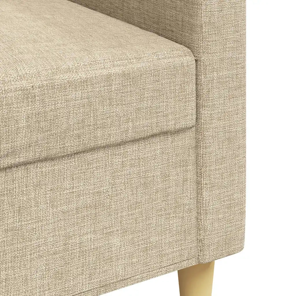 vidaXL Divano a 3 Posti Crema 210 cm in Tessuto