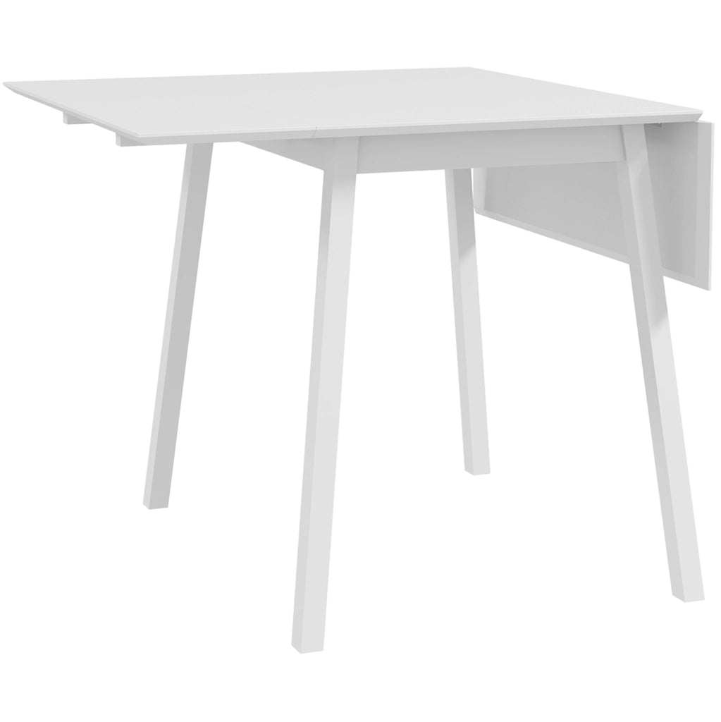 Tavolo da pranzo pieghevole 110x86x75 cm salvaspazio in legno bianco