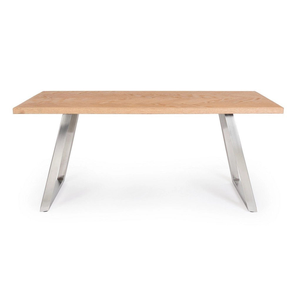 Tavolo Legno Argentato Industriale da Interno 180x90 - GRIFFIN