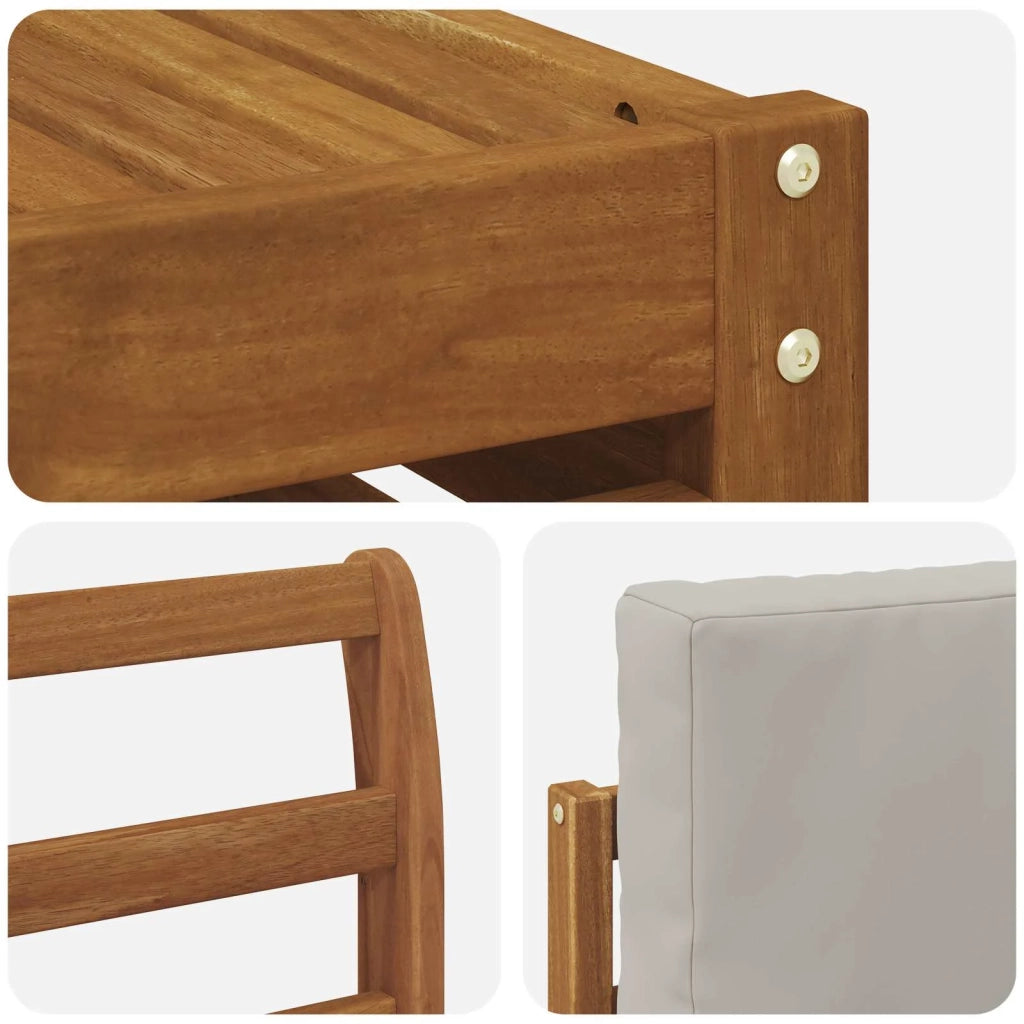 Set di divani da esterno 7 pcs Grigio Naturale e Chiaro 3374411