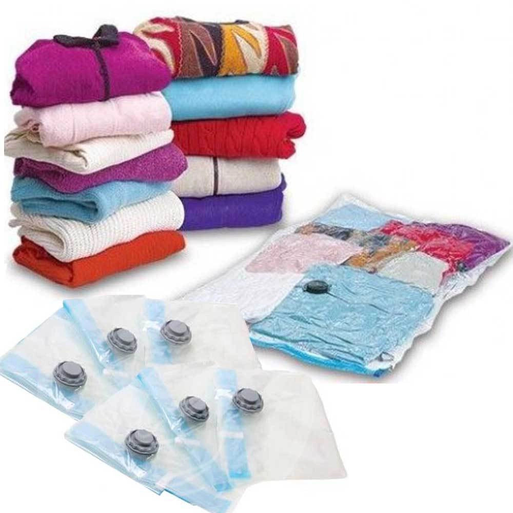 Trade Shop - Sacchetti Buste Sottovuoto 70x100cm Salva Spazio Per Abiti Piumoni Giubbotti -