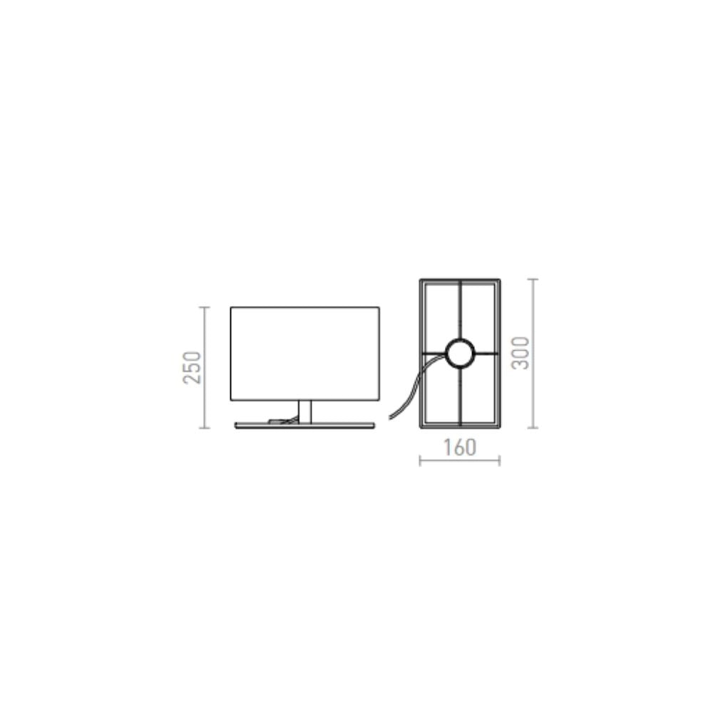 Lampada PLAZA S da tavolo bianco cromo 230V E27 42W