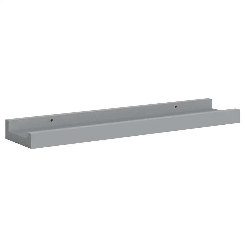 2 pz Mensole | Ripiano | Scaffale Loggia per Foto Grigie 40x9x3 cm in MDF