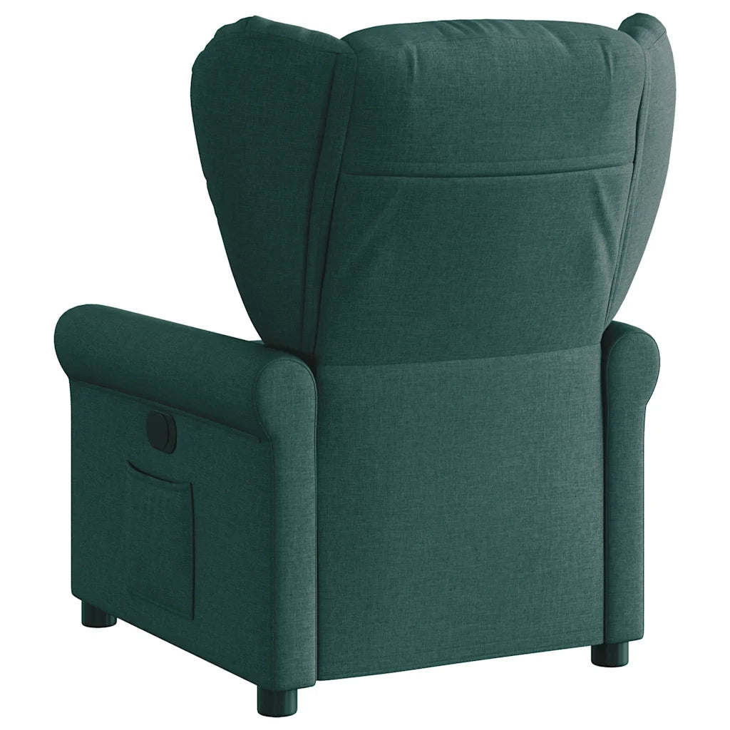 Poltrona Elettrica Reclinabile Verde Scuro in Tessuto 3303360