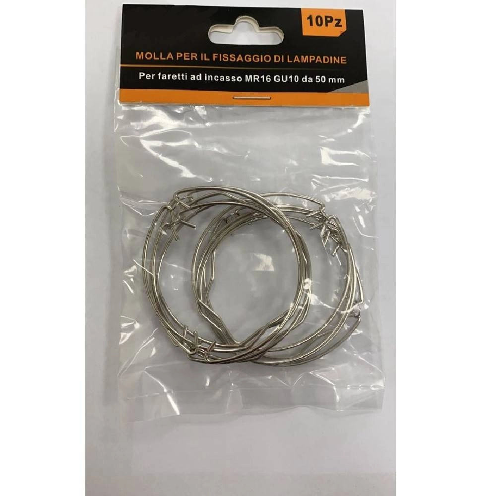 Trade Shop - Molla Per Fissaggio Lampadine Di Ricambio Per Porta Faretti In Gesso 50mm Ml-50 -