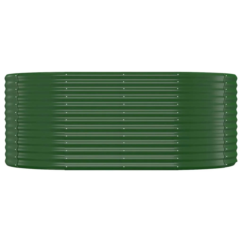 Fioriera rialzata per piante e fiori adatta per terrazze e giardini in acciaio verniciato a polvere 175 x 100 x 68 cm verde 02_0039591