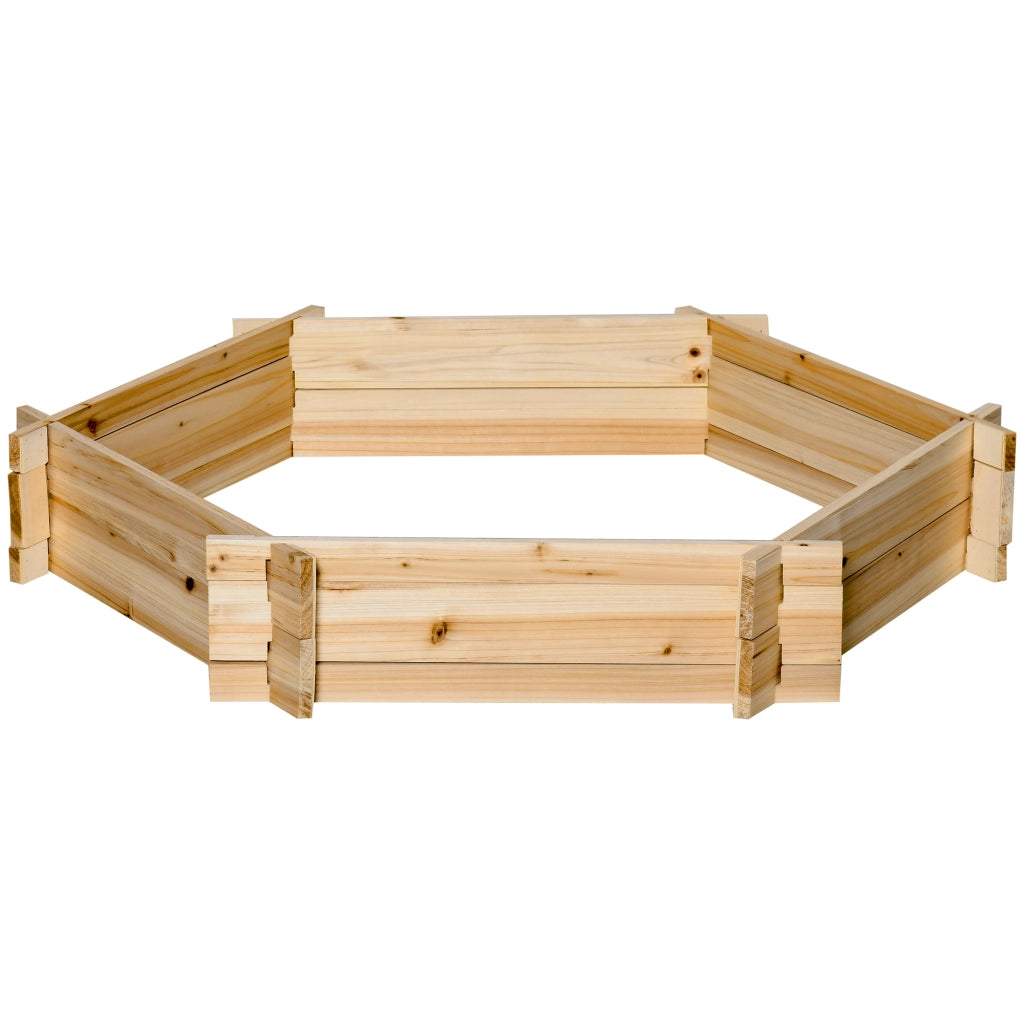 Hochbeet esagonale in legno per giardino balcone ¨C zephmum ¨C 100x92x16 cm