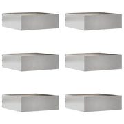 Bordura per Prato 6 pcs Argento 40 x 40 x 13 cm