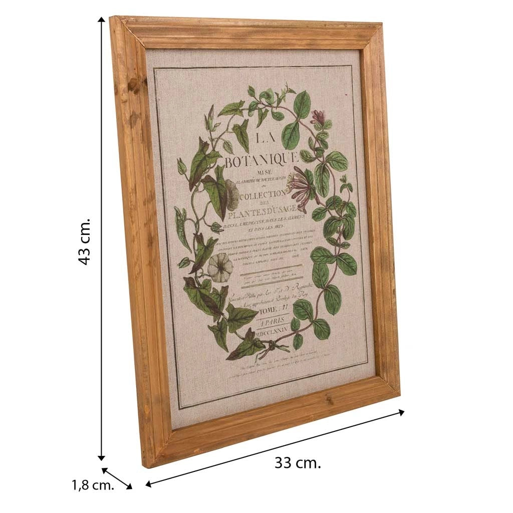 Cornice in legno e tessuto stampato