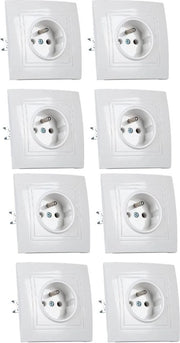 Contatto di Presa Integrato in Plastica 16A 220V - Scatola di Presa di Sicurezza per Ufficio - Installazione