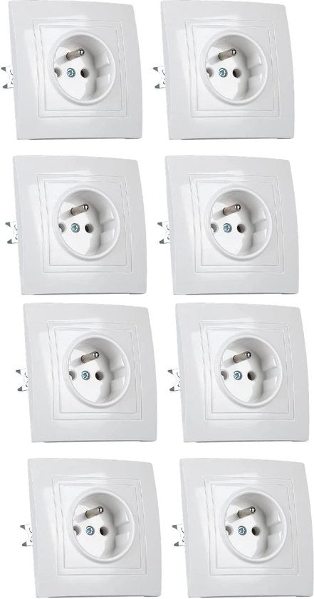 Contatto di Presa Integrato in Plastica 16A 220V - Scatola di Presa di Sicurezza per Ufficio - Installazione