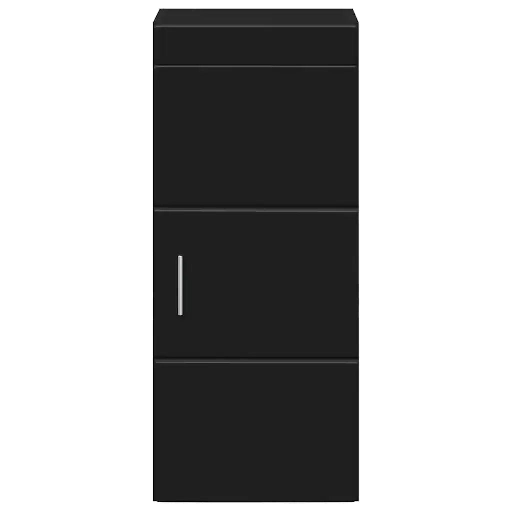 Armadio da Bagno | Mobile da Bagno a muro con porta TULUM Nero 37 x 24,5 x 86 cm