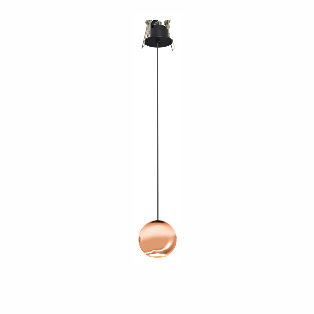 Lampada a sospensione LED Bora Suspension Recessed 8,5W 36 gradi 3000K finitura Oro Rosa per illuminazione d'accento di alta precisione tecnica