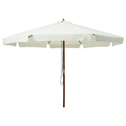 Ombrellone da Esterni con Palo in Legno 330 cm Bianco Sabbia cod mxl 7218