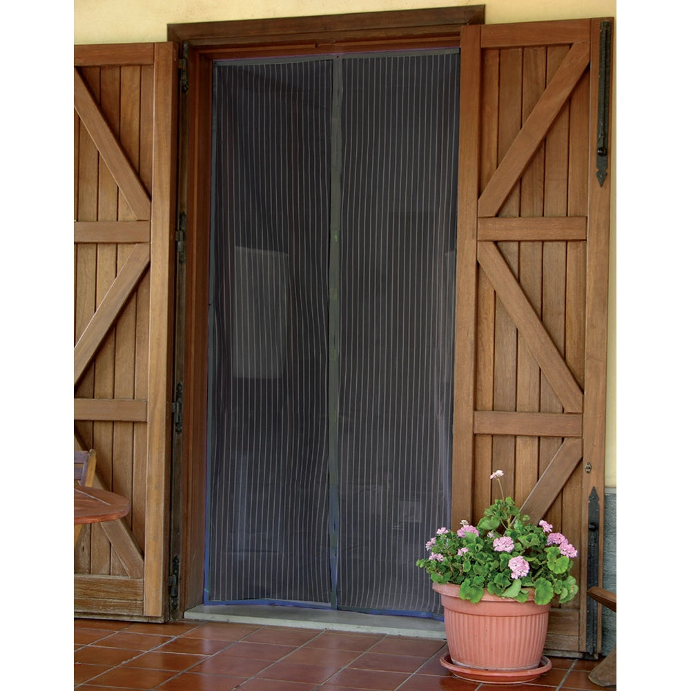 Zanzariera Magnetica Universale 90x210cm Nero Magneti Tenda Anti-Mosche Insetti