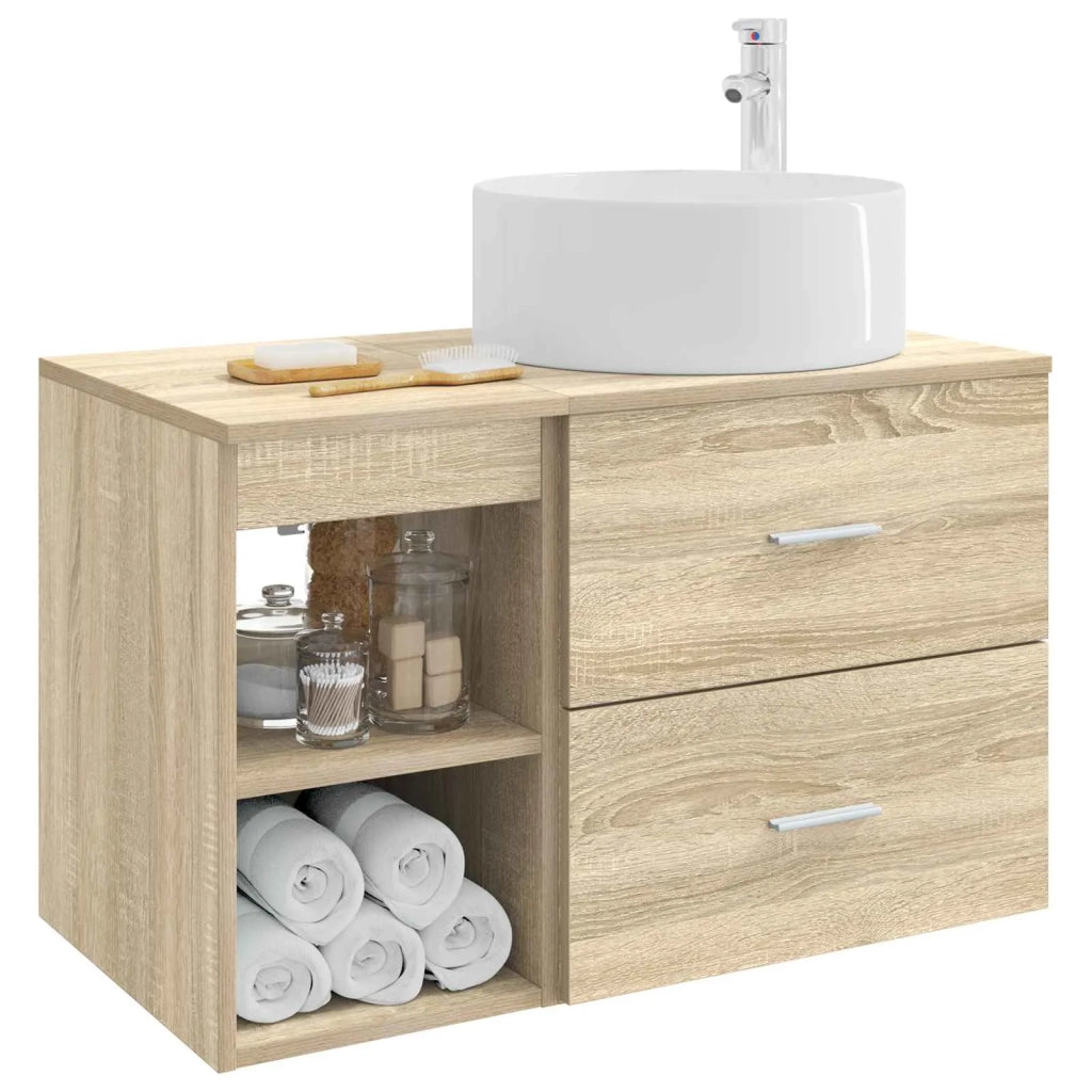 Set di mobili per il bagno 2 pcs Rovere Sonoma 3403930