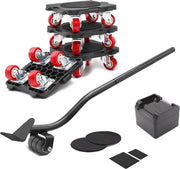 portatile con 4 ruote e crowbar, ruote a 360° rotazione, carrello trasportatore di mobili 660 lb di capacità per divani, armadi e frigoriferi