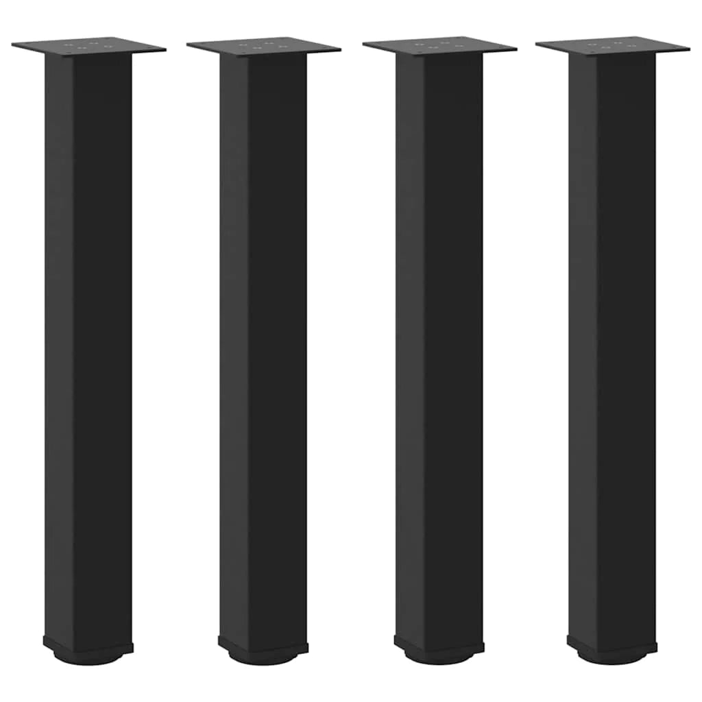 Set di 4 gambe per tavolo consolle geometriche regolabili 72-74 cm in acciaio nero 02_0056765