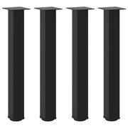 Set di 4 gambe per tavolo consolle geometriche regolabili 72-74 cm in acciaio nero 02_0056765