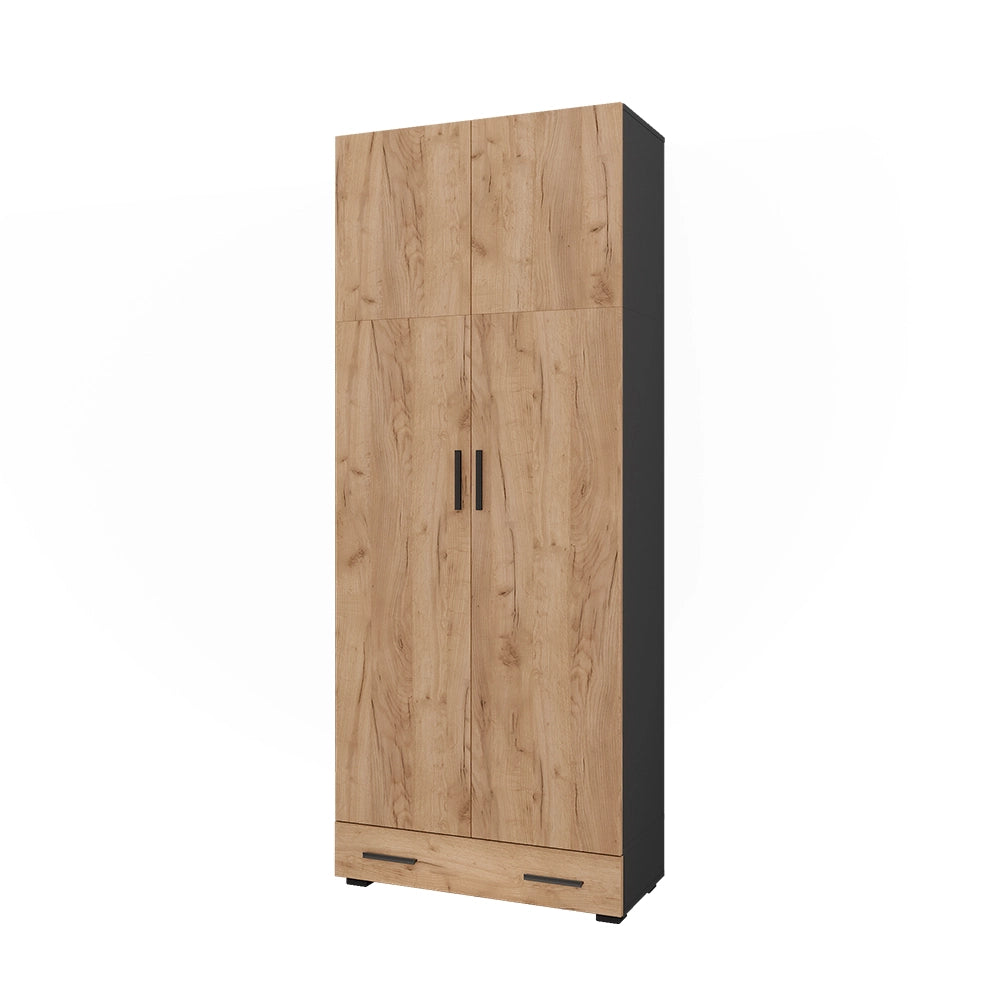 Vicco Armadio universale Antracite/quercia dorata 80 x 201.2 cm con modulo cassetto