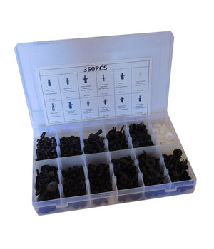 350pz Plastica Trim Clip Rivetti Clip Kit Fermi Spinta Auto Bagagliaio Paraurti         