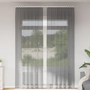 Tende in Voile con Tasche per Aste 2 pz Grigio Scuro 4102185