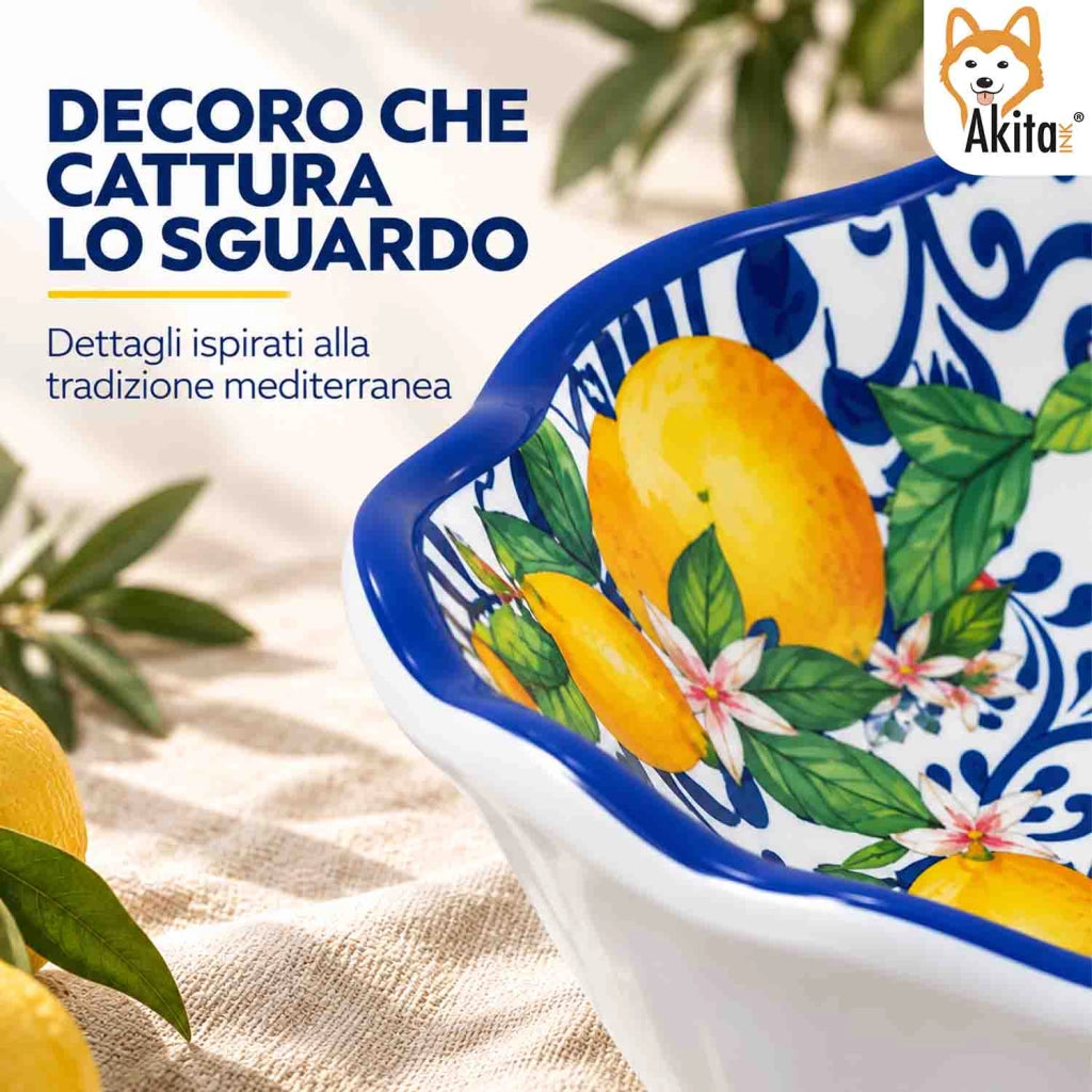 Akitaink Insalatiera Sorrento Limoni in Melamina 28 cm