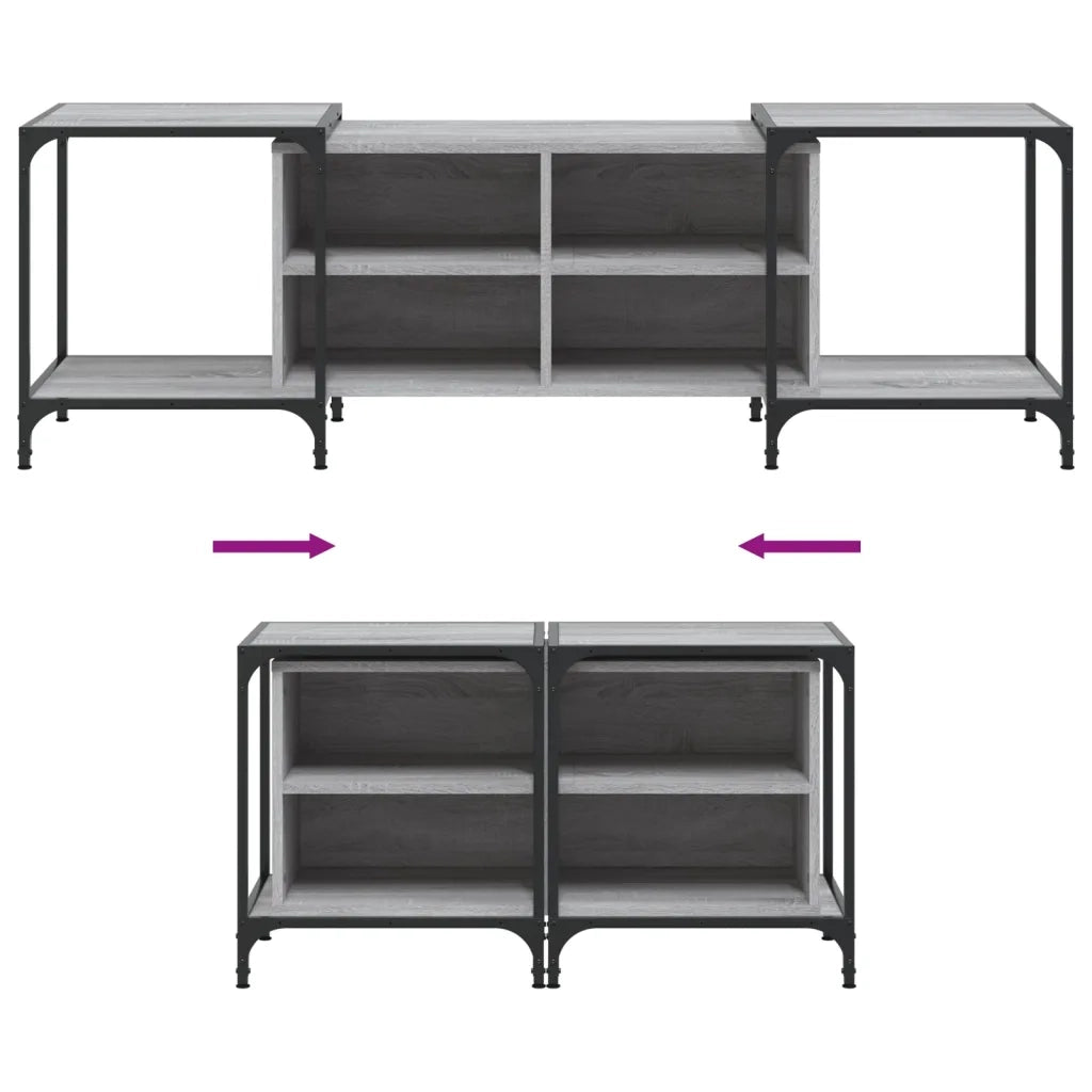 Mobile Porta TV Grigio Sonoma 153x37x50 cm in Legno Multistrato 837605