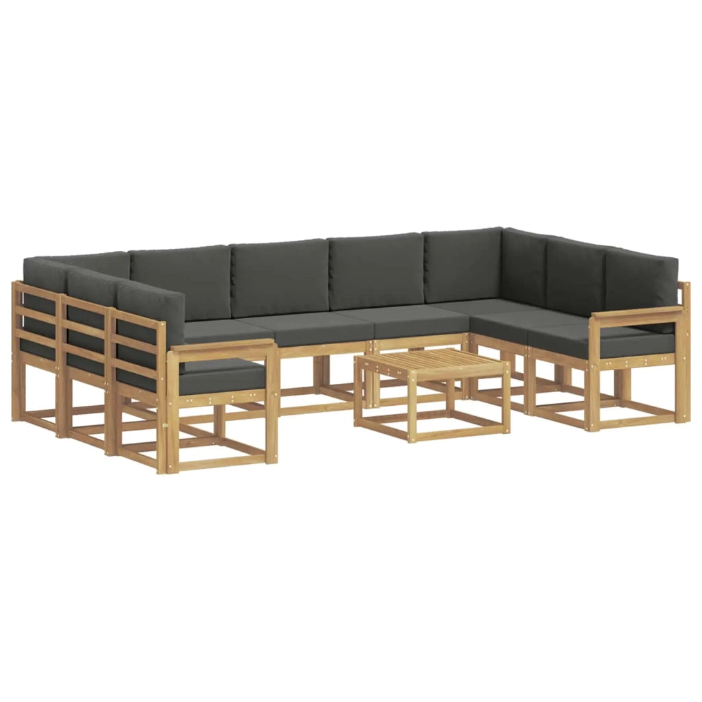 Set di divani da esterno 10 pcs Bianco e Antracite 3388246