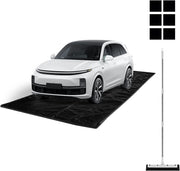 Tappeto per auto, tappetino antiscivolo e impermeabile, protezione contro fango, neve, olio e acqua, tessuto in PVC, per garage, casa, ufficio, nero (235 x 550 x 3,5 cm)