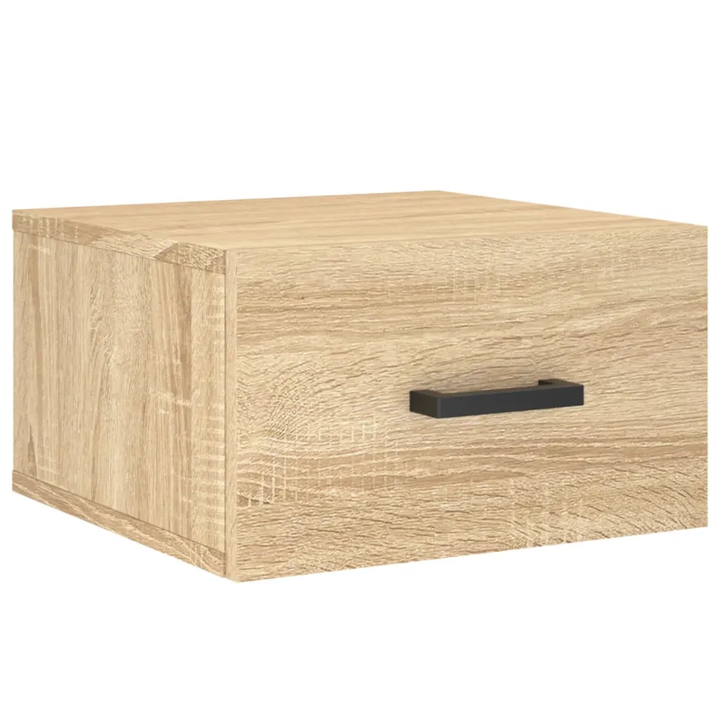 Comodini a Muro 2 pz-Set di 2 Tavolino da notte Rovere Sonoma 35x35x20 cm 613591