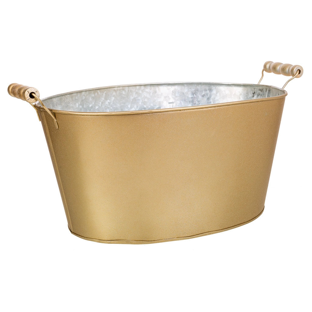 Lavabo in metallo dorato38/33,5x24,5x16,5/19h b:28x19,5