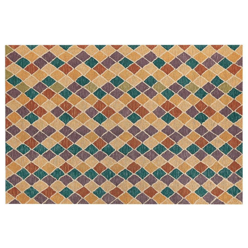 Tappeto moderno con motivo geometrico 160 x 230 cm multicolore camera da letto salotto