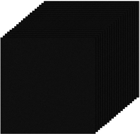 Tegoli autoadesivi 20 pezzi 30x30 cm - PVC - Imprimiti e antiscivolo - Idonei per cucina, soggiorno e bagno - Nero